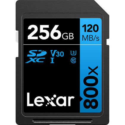 Lexar 256GB High-Performance 800x UHS-I SDXC Memory Card (BLUE Series) Lexar