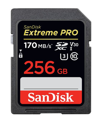 SanDisk 256GB Extreme PRO Memory Card 170MB/s Full HD & 4K UHD Class 30 Speed Shock Proof Temperature Proof Water Proof X-ray Proof Digital Camera lif Sandisk
