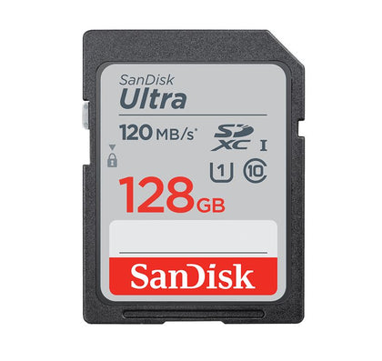 (EOL) SanDisk Ultra 128GB SDHC SDXC UHS-I Memory Card 120MB/s Full HD Class 10 Speed Shock Proof Temperature Proof Water Proof X-ray Proof Digital Cam Sandisk