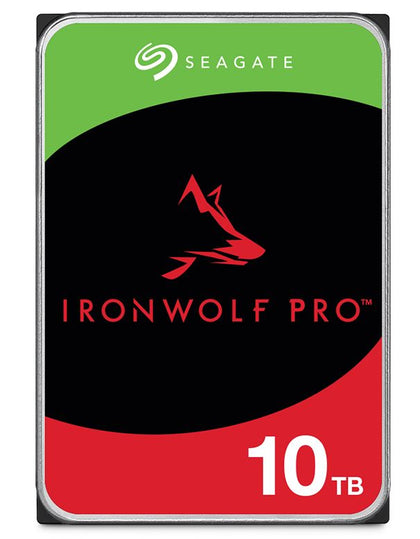 Seagate 10TB 3.5' IronWolf Pro NAS  SATA Hard Drive (ST10000NT001) -5-year limited warranty -6Gb/s Connector - CMR Recording Technology