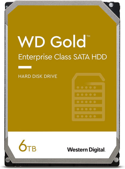 Western Digital 6TB WD Gold Enterprise Class Internal Hard Drive - 7200 RPM Class, SATA 6 Gb/s, 256 MB Cache, 3.5'  - 5 Years Limited Warranty