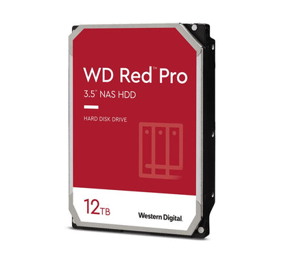 Western Digital WD Red Pro 12TB 3.5' NAS HDD SATA3 7200RPM 256MB Cache 24x7 300TBW ~24-bays NASware 3.0 CMR Tech 5yrs wty Western Digital