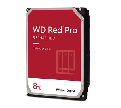 Western Digital WD Red Pro 8TB 3.5' NAS HDD SATA3 7200RPM 256MB Cache 24x7 300TBW ~24-bays NASware 3.0 CMR Tech 5yrs wty Western Digital