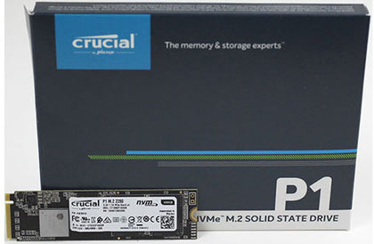 Crucial P1 500GB M.2 PCIe NVMe SSD 1900/950 MB/s R/W 100TBW 1.8mil hrs MTTF Acronis True Image Cloning Software 5yrs ~SNVS/500G Micron (Crucial)