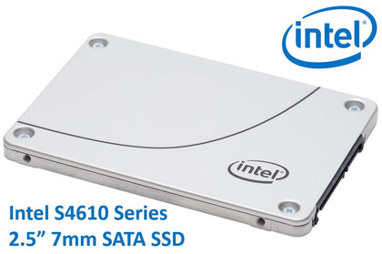 Intel DC S4610 2.5' 3.84TB SSD SATA3 6Gbps 3D2 TCL 7mm 560R/510W MB/s 97K/32K IOPS 3xDWPD 2 Mil Hrs MTBF Data Center Server 5yrs Wty EOL Intel