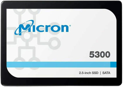 Micron 5300 PRO 1.92TB 2.5' SATA Enterpise SSD 540R/520W MB/s 95K/30K IOPS 5256TBW 1.5DWPD 3M hrs MTTF AES 256-bit encryption Server Data Centre 5yrs Micron (Crucial)