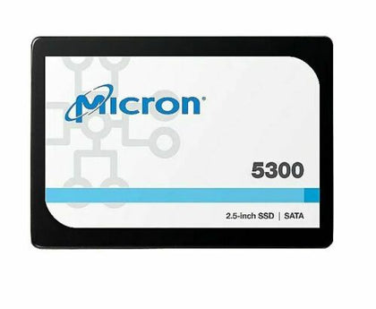 Micron 5300 PRO 480GB 2.5' SATA SSD 540R/410W MB/s 85K/36K IOPS 1324TBW 1.5DWPD 3M hrs MTTF AES 256-bit encryption Server Data Centre 5yrs Micron (Crucial)