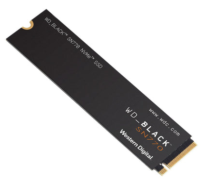 Western Digital WD Black SN770 500GB Gen4 NVMe SSD - 5000MB/s 4000MB/s R/W 300TBW 460K/800K IOPS 1.75M Hrs MTBF M.2 PCIe4.0 5yrs ~WDS500G1B0E Western Digital