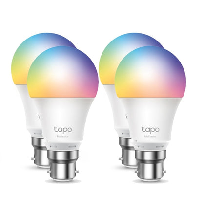 TP-LInk Tapo L530B(4-Pack) Smart Wi-Fi Light Bulb, Multicolor, Bayonet Fitting, No Hub Required, Voice Control, 60W TP-LINK