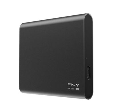 PNY Pro Elite 500GB External Portable SSD 890MB/s 900MB/s R/W USB 3.1 Gen 2 USB-C USB-A Sleek Compact for PC MAC PS4 PS5 Xbox One Android iPad Pro PNY