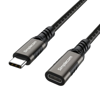Simplecom CAU605 USB-C Male to Female Extension Cable USB 3.2 Gen2 PD 100W 20Gbps 0.5M