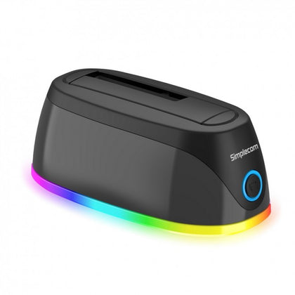 Simplecom SD336 USB 3.0 Docking Station for 2.5' and 3.5' SATA Drive with RGB Lighting Simplecom