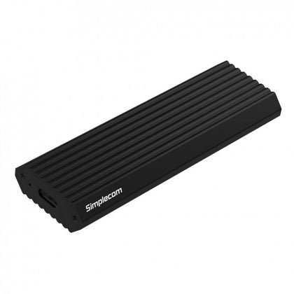 Simplecom SE513 NVMe PCIe (M Key) M.2 SSD to USB 3.1 Gen 2 Type C Enclosure 10Gbps - Black (LS)-SE516 Simplecom