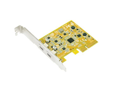 Sunix 2 port USB3.1 Enhanced superSpeed PCIe 3.0 Dual Lane with Type-C Receptable, eXtensible Host Controller Interface (xHCI) Rev1.1 Sunix