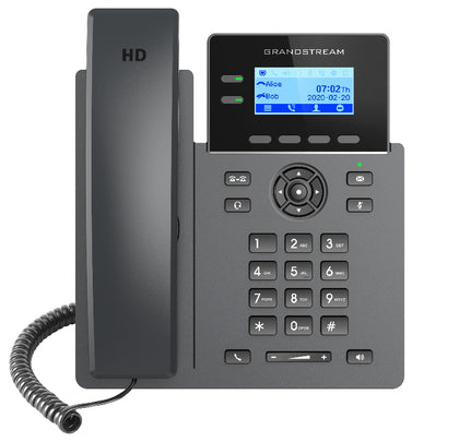 Grandstream GRP2602P Carrier Grade 2 Line IP Phone, 4 SIP Accounts, 132x48 Backlit Screen, HD Audio, Powerable Via POE, 5 way Conference, 1 Yr WTY freeshipping - Goodmayes Online