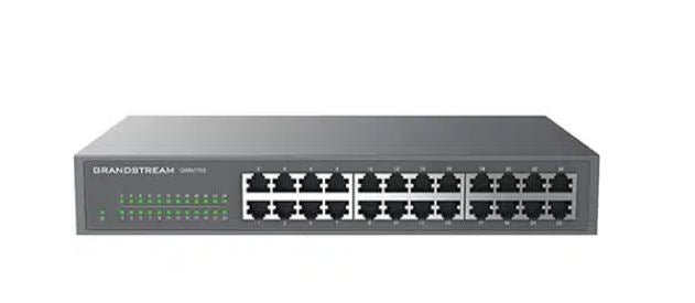 Grandstream IPG-GWN7703 Unmanaged Network Switch Key Features: Plug-and-play; 24 Gigabit ports; 48Gbps switching capacity; Mac Address Auto-Learning