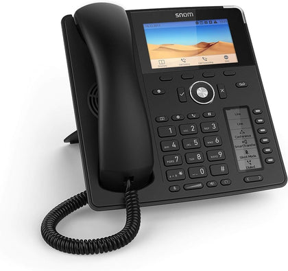 SNOM D785N SIP Desk Phone, 4.3 Inch Colour Display, 480 x 272 Pixels, HD Audio, USB, 48 Self-Labeling Keys