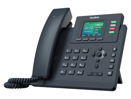 Yealink T33G 4 Line IP phone, 320x240 Colour Display, Dual Gigabit Ports, PoE. No Power Adapter included - ( IPY-SIPPWR5V6A ) Yealink