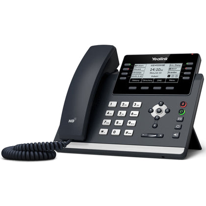 Yealink T43U 12 Line IP phone, 3.7' 360x160 pixel Graphical LCD with backlight, Dual USB Ports, POE Support, Wall Mountable, ( T42S ) Yealink