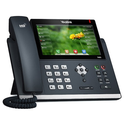 Yealink T48S 16 Line IP phone, 7' 800x480 Pixel Colour Touch Screen, Optima HD voice, Dual Gigabit Ports, 1 USB Port Support BT40/WF40/Recording