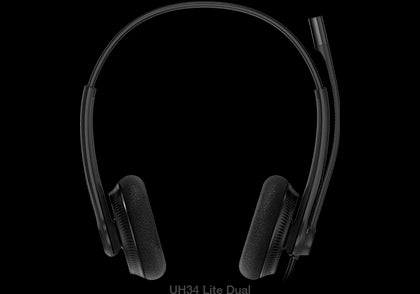 Yealink UH34 Lite Dual Ear Wideband Noise Cancelling Microphone - USB Connection, Foam Ear Cushions, Designed for Microsoft Teams Yealink