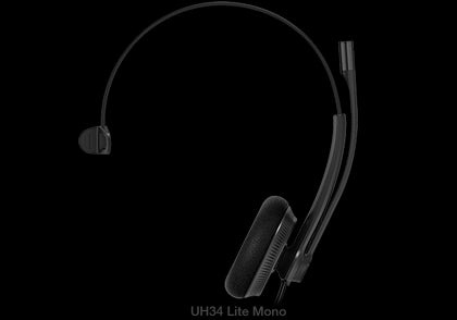 Yealink UH34 Lite Mono Wideband Noise Cancelling Microphone - USB Connection, Foam Ear Cushions, Designed for Microsoft Teams Yealink