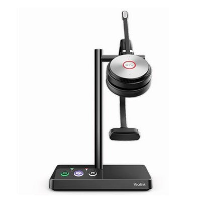 Yealink WH62 Mono UC TEAMS DECT Wirelss Headset, Busylight On Headset, Leather Ear Cushions, Multi-devices connection, Breathable wearing Yealink