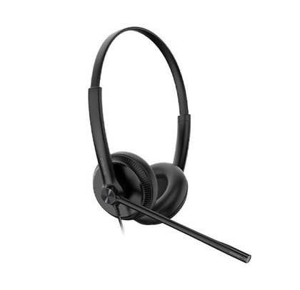 Yealink YHS34 Dual Wideband Noise-Canceling Headset, Binaural Ear, RJ9, QD Cord, Leather Ear Piece, Hearing Protection Yealink