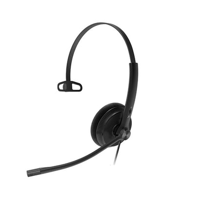 Yealink YHS34 Lite Mono Wideband Noise-Canceling Headset, Monaural Ear, RJ9, QD Cord, Foamy Ear Cushion, Hearing Protection Yealink