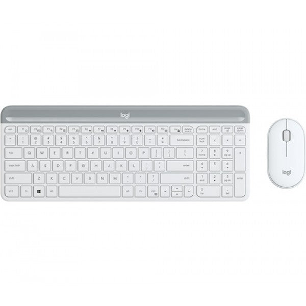 Logitech MK470 Slim Wireless Keyboard Mouse Combo Nano Receiver 1 Yr Warranty -White Logitech