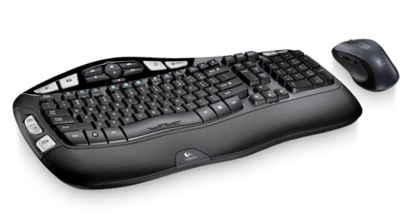 Logitech MK550 Wireless Wave Keyboard Mouse Combo Black Wave-shaped key frame Cushioned, Hand-friendly, Strong batteries Logitech