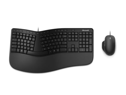 Microsoft Ergonomic Desktop Wired USB Mouse & Keyboard Black Microsoft