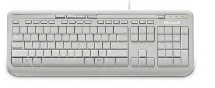 Microsoft Wired 600 Keyboard Only USB, 3 Year, ANB-00034 Retail Pack, White