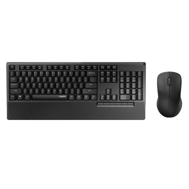 RAPOO X1960 Wireless Mouse and Keyboard Combo with Palm Res -1000DPI, Wireless 2.4G, 10m Range, Spill Resistant, Plug-and-Play Rapoo