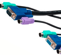 Cabac 1.8m KVM Combo 2X PS2, HD15 Male to Female Cable LS Cabac