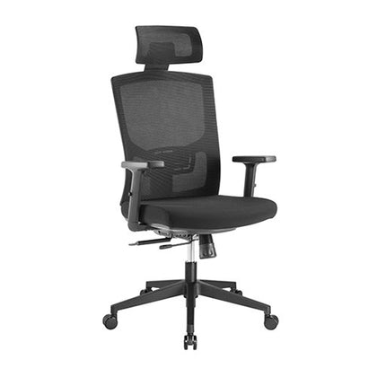 Brateck Ergonomic Mesh Office Chair with Headrest (655x675x1165-1265mm) Up to 150kg - Mesh Fabric freeshipping - Goodmayes Online