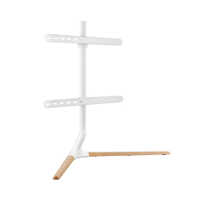 Brateck Modern Linear Tabletop TV Stand For 49'-70' TVs  -- Matte White & Beech Brateck