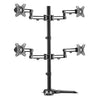 Brateck Quad Free Standing Monitor Premium Articulating Aluminum Monitor Stand Fit Most 17'-32' Monitors Up to 8kg per screen VESA 75x75/100x100 Brateck