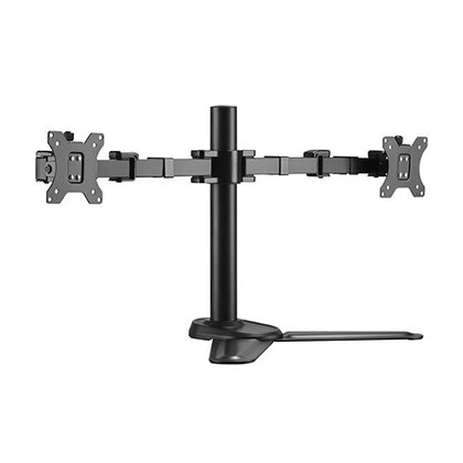 Brateck Dual Free Standing Monitors Affordable Steel Articulating Monitor Stand Fit Most 17'-32' Monitors Up to 9kg per screen VESA 75x75/100x100 Brateck