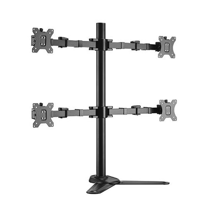Brateck Quad Free Standing Monitors Affordable Steel Articulating Monitor Stand Fit Most 17'-32' Monitors Up to 9kg per screen VESA 75x75/100x100 Brateck