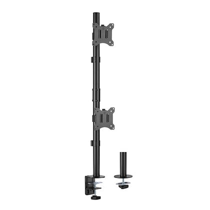 Brateck Vertical Pole Mount Dual-Screen Monitor Mount Fit Most 17'-32' Monitors, Up to 9kg per screen VESA 75x75/100x100 Brateck