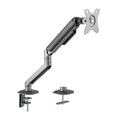 Brateck Single Monitor Economical Spring-Assisted Monitor Arm Fit Most 17'-32' Monitors, Up to 9kg per screen VESA 75x75/100x100  Space Grey Brateck