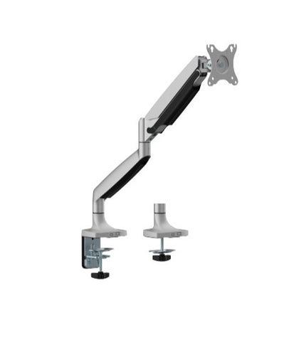 Brateck LDT82-C012E SINGLE SCREEN HEAVY-DUTY MECHANICAL SPRING MONITOR ARM For most 17'~45' Monitors, Matte Sliver (New)