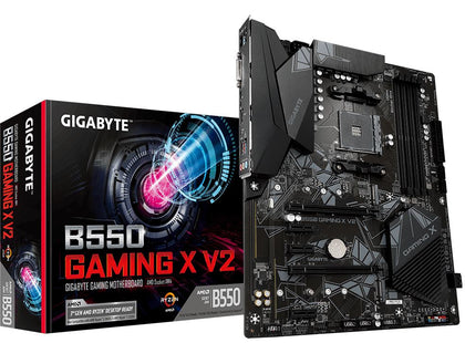 Gigabyte B550 GAMING X V2 AMD Ryzen ATX Motherboard 4xDDR4 4xSATA 2xM,2 LAN RAID HDMI DVI-D 2xPCIE3.0x16 4xUSB3.2 6xUSB2.0