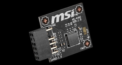 MSI TPM 2.0 Module (MS-4462) SPI Interface, 12-1 Pin, Supports MSI Intel 400 Series Motherboards and MSI AMD 500 Series Motherboards MSI