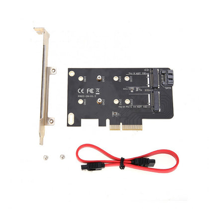 Simplecom EC412 Dual M.2 (B Key and M Key) to PCI-E x4 and SATA 6G Expansion Card Simplecom