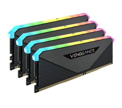 Corsair Vengeance RGB RT 128GB (4x32GB) DDR4 3600MHz C18 18-22-22-42 Black Heatspreader Desktop Gaming Memory for AMD Threadripper Corsair