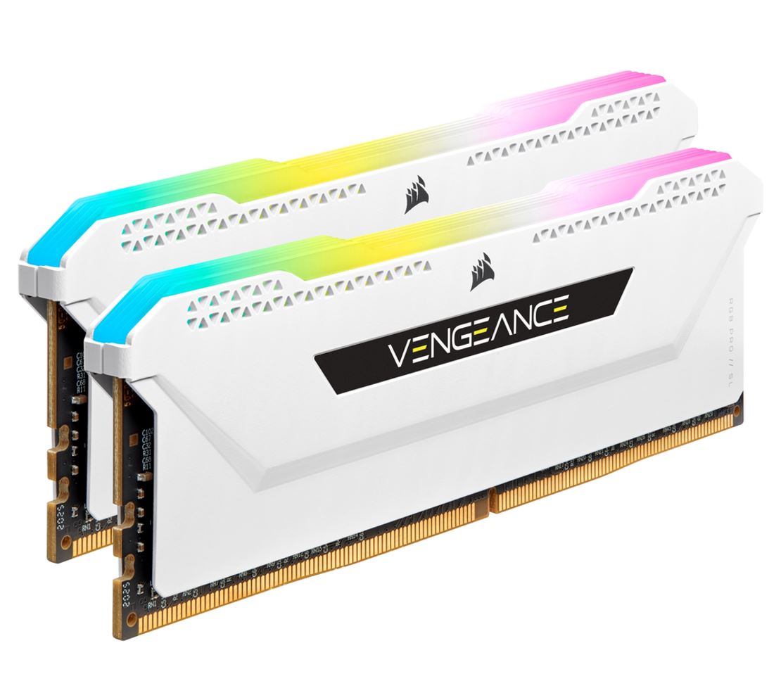 Corsair Vengeance RGB PRO SL 16GB (2x8GB) DDR4 3200Mhz C16 White Heatspreader Desktop Gaming Memory Corsair