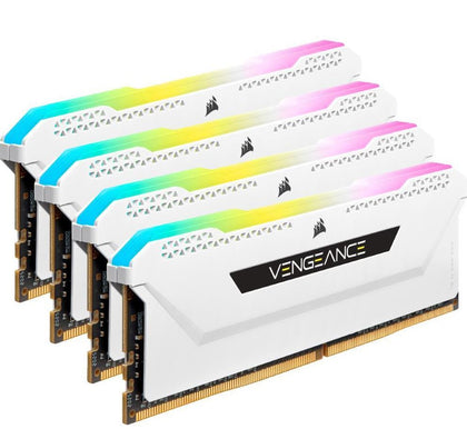 Corsair Vengeance RGB PRO SL 32GB (4x8GB) DDR4 3200Mhz C16 White Heatspreader Desktop Gaming Memory Corsair
