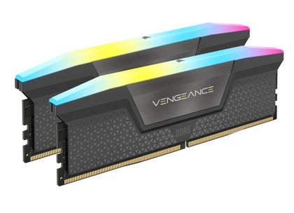 Corsair Vengeance RGB 32GB (2x16GB) DDR5 UDIMM 6000MHz C30 1.4V Desktop Gaming Memory Black AMD EXPO Corsair